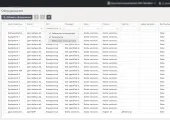 The screen displays all the equipment of mobile operator. Grid supports sorting, filtering, and loading new data when scrolling.