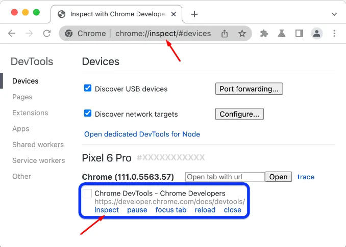 To view the layout at runtime, the Chrome dev tools tool was used with any “beta version” of the mobile application